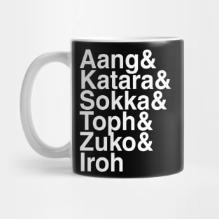 Avatar The Last Airbender Helvetica List Mug